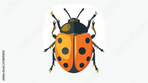 Bug icon flat vector isolated on white background  © Nobel