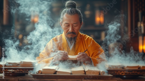 chinese medicine man traditional medicine photo
