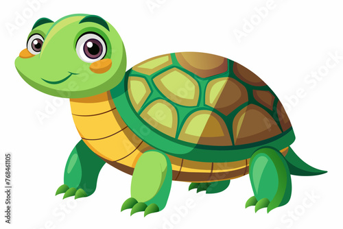 Turtle vector with white background.