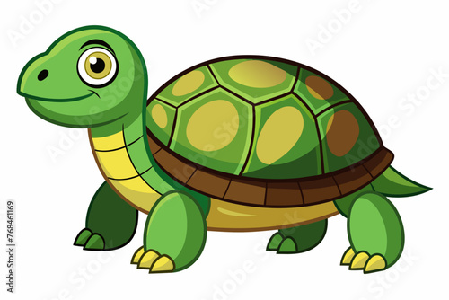 Turtle vector with white background.