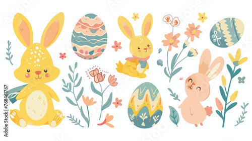 Cute Easter Clipart groovy clipart for greeting card 