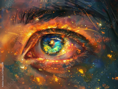 Weight of the World: Enigmatic Eyes Reflecting Life's Burdens