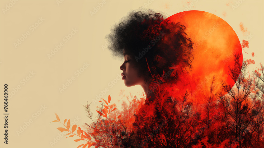 Fototapeta premium Serene Beauty women in Nature