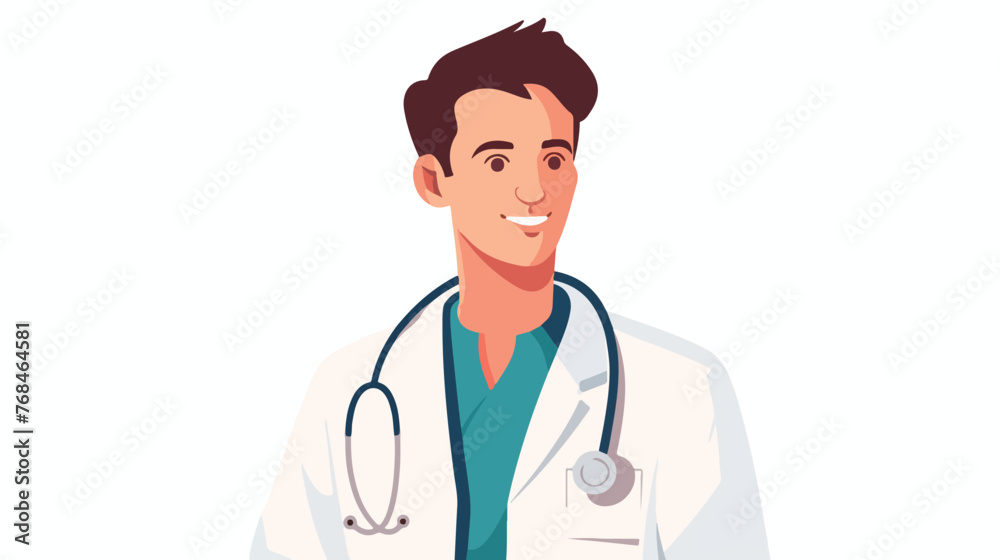 Doctor icon on white background. Vector illustration.