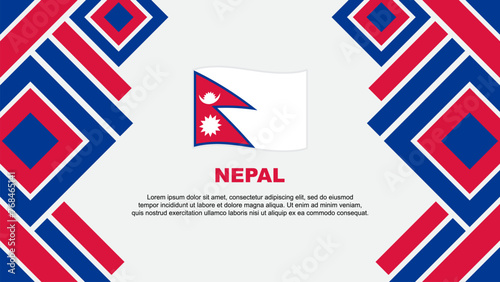 Wallpaper Mural Nepal Flag Abstract Background Design Template. Nepal Independence Day Banner Wallpaper Vector Illustration. Nepal Torontodigital.ca