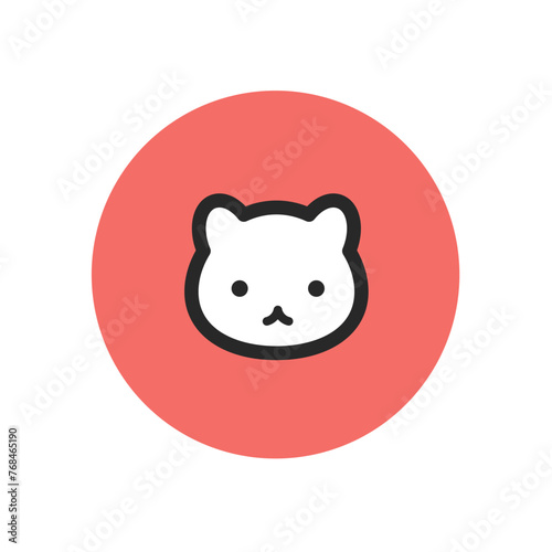 白い猫のアイコン