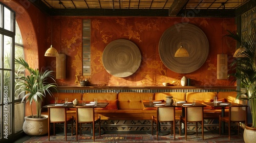 Elegant Ethnic Style Interior Design of Restaurant