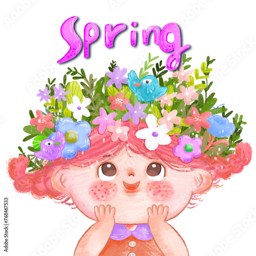 Spring hand drawn, art PNG