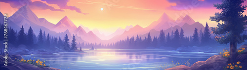 Ethereal landscapes inspired by the natural environment, pixel art , pastel ,animator,illuminate #768467729