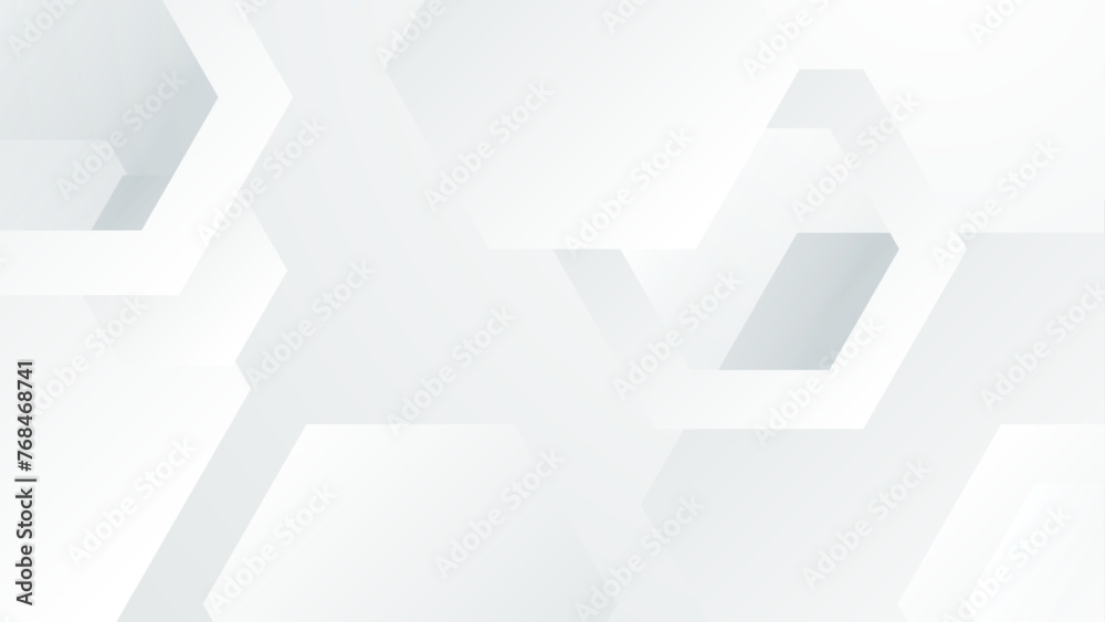 Fototapeta premium White vector abstract geometric shapes background