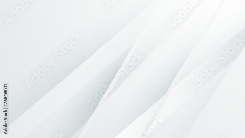 White vector abstract geometrical shape modern background
