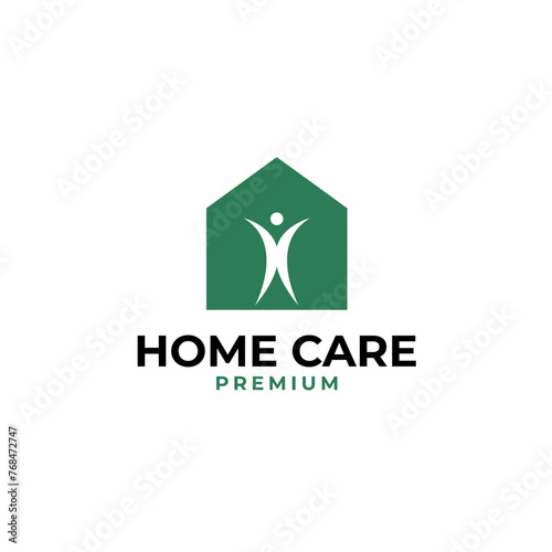Homecare logo design for charity illustration idea
