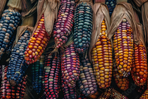 Close up of colorful Indian corn