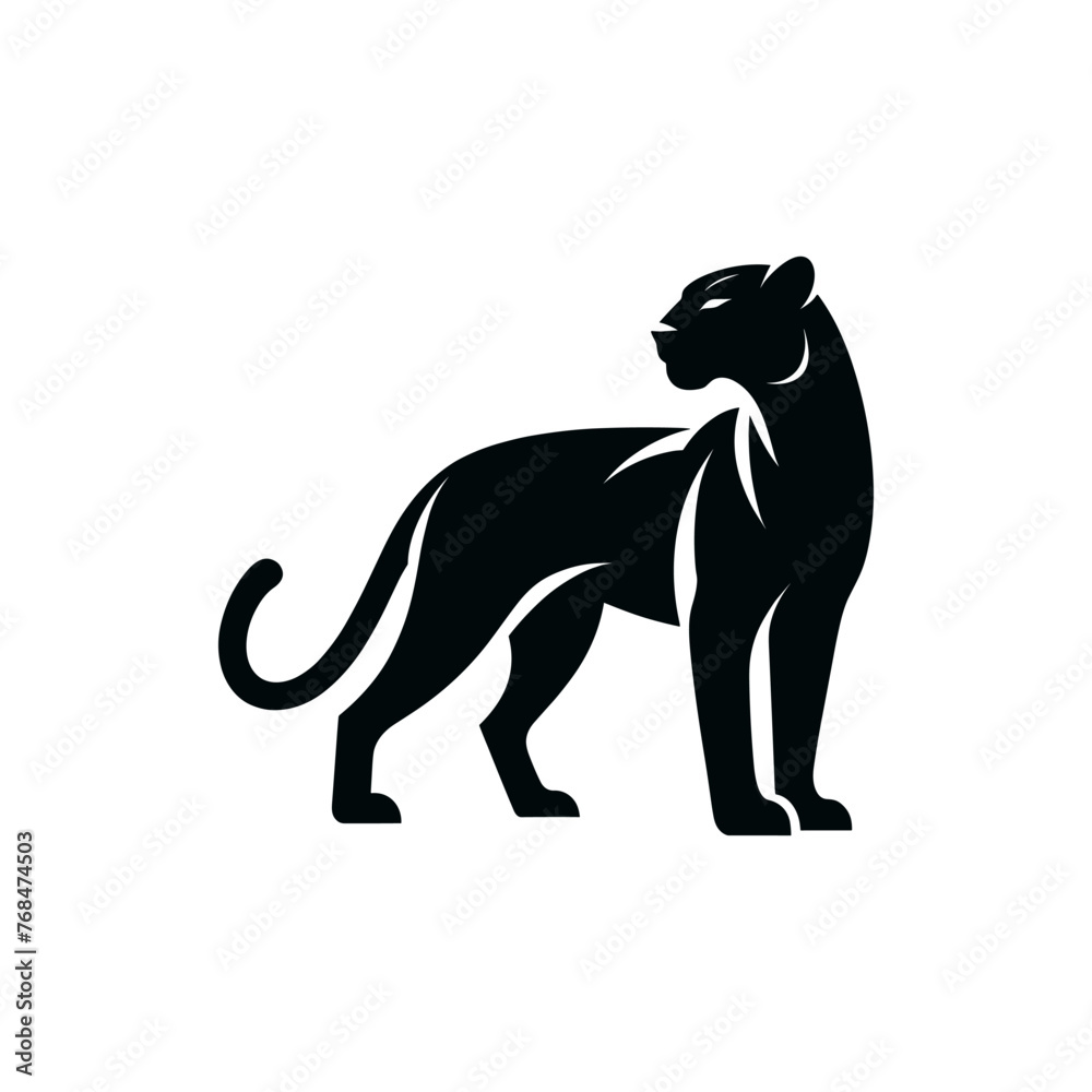 Obraz premium The panther logo fits well for Sports Teams, Automotive Brands, Clothing Labels, Security Firms, Energy Drink Brands, Tech Companies, and Outdoor Gear Brands.