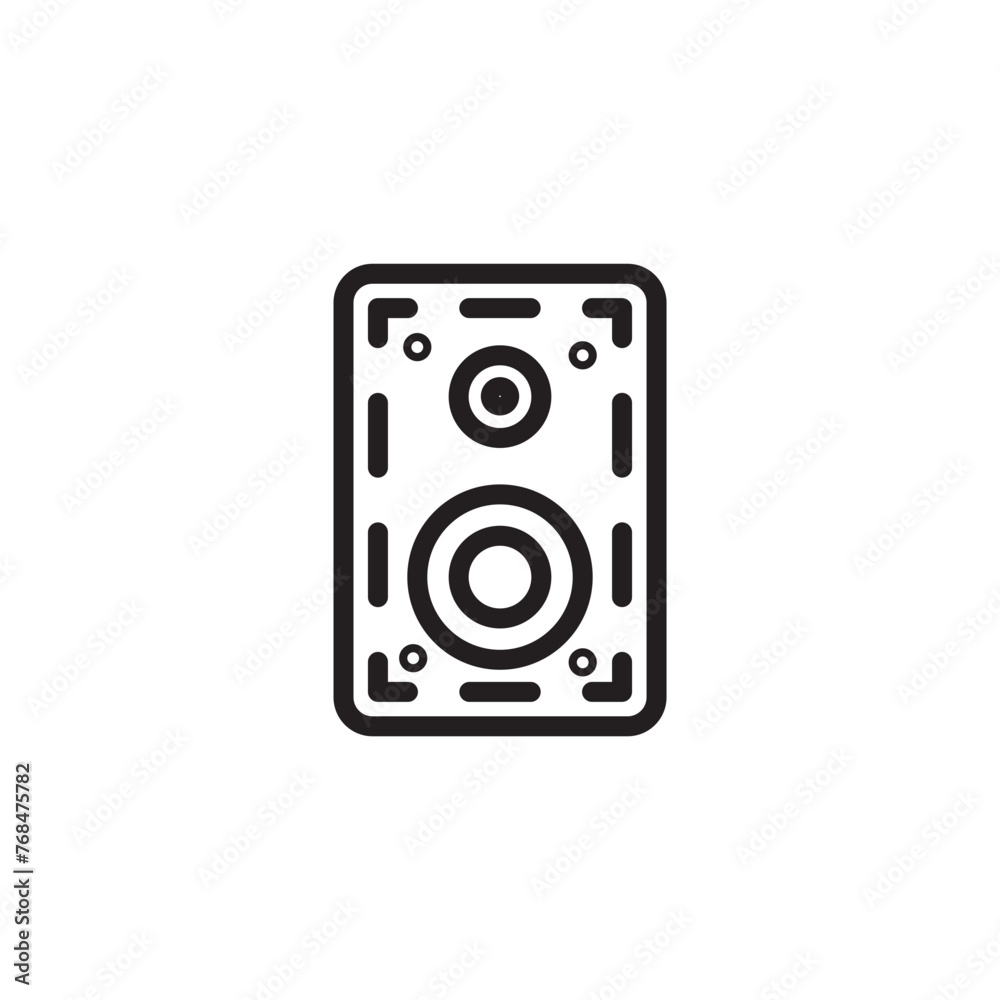 Music Song Speaker Line Icon Music Song Speaker Line Icon