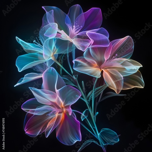 A collection of lilies enha...