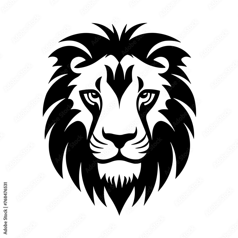 Lion face flat icon