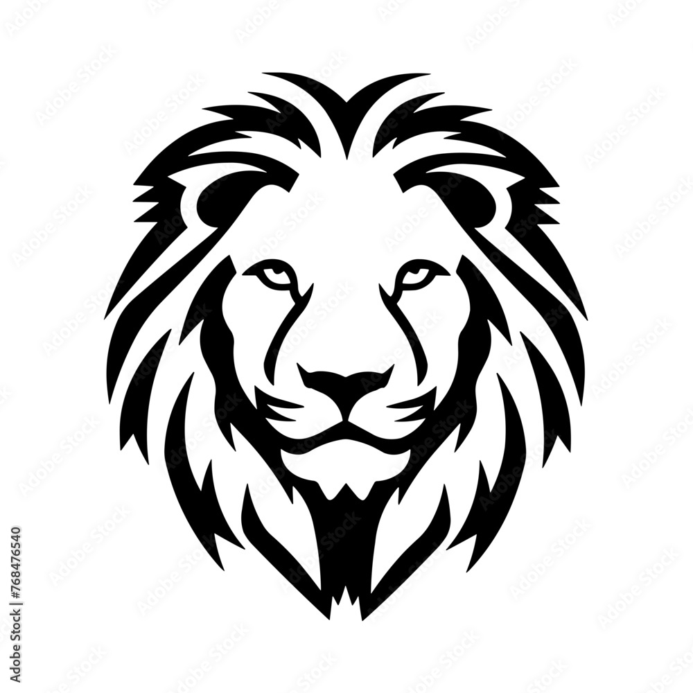 Lion face flat icon