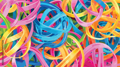 Colorful background rainbow colors rubber bands loom. © Aina
