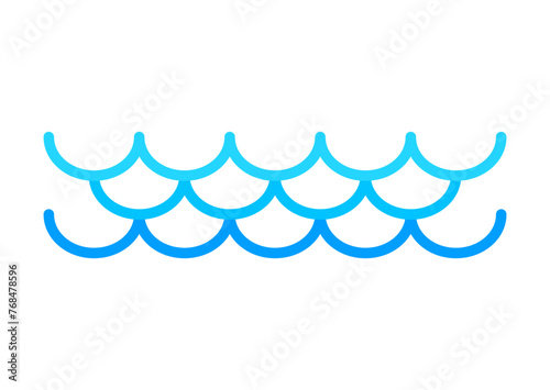 water waves symbol, wave water ripple flow for graphic, water splash shape