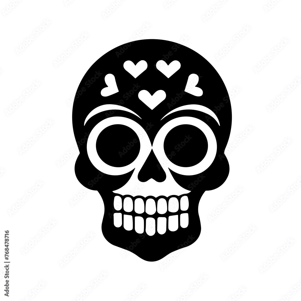 Fototapeta premium Simple Mexican skull icon