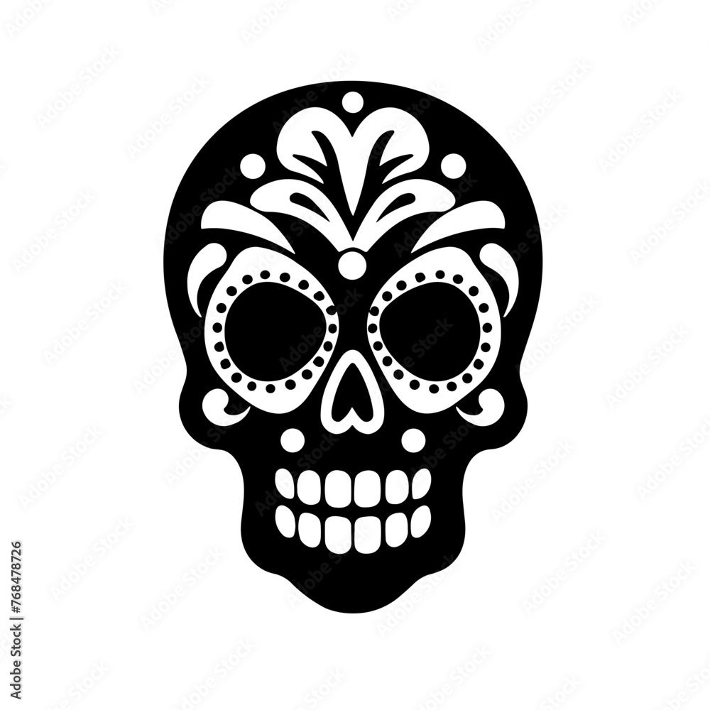 Fototapeta premium Simple Mexican skull icon