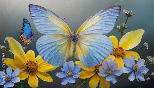 butterfly on flowers