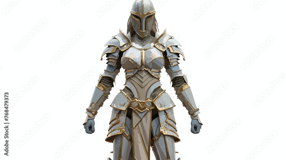 Guardian of the gate. Female fully armored knight stan