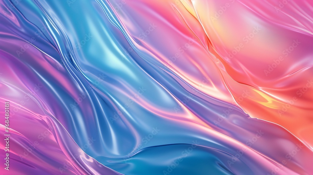 Obraz premium A cascade of calming colors flows through the air, its 3D liquid display imbuing the scene.