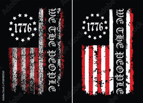 We the People 1776 Betsy Ross American Flag Design