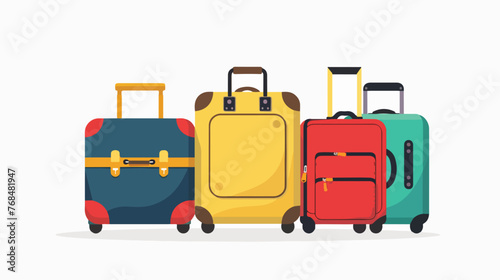 Illustration of Travel Airport Luggage Flat icon vector