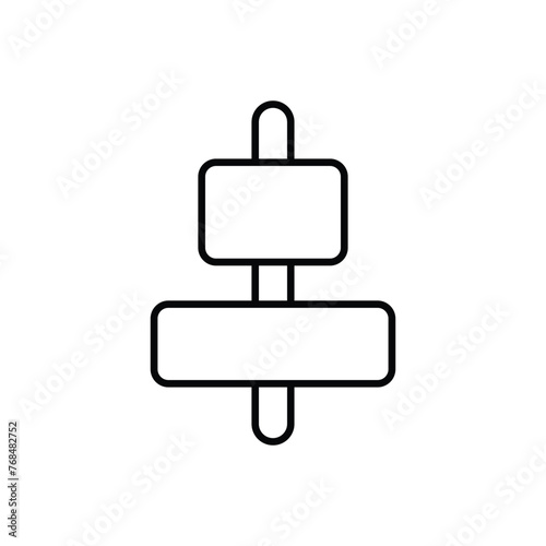 Thin Line Center Alignment vector icon