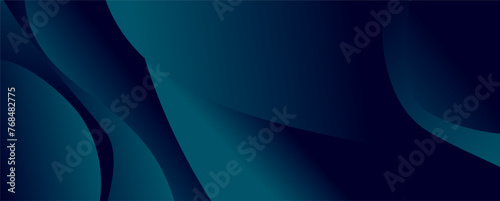 3D blue geometric fluid abstract background. Minimalist modern graphic design element cutout style concept for a banner card or brochure cover