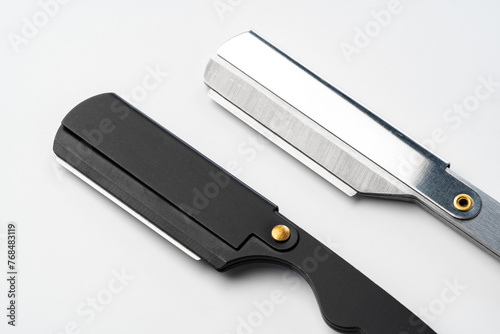 Sharp shaving blade isolated on white background