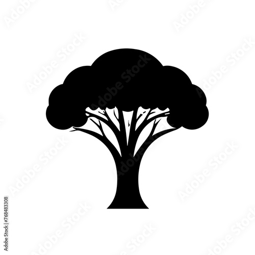 Simple Broccoli black icon
