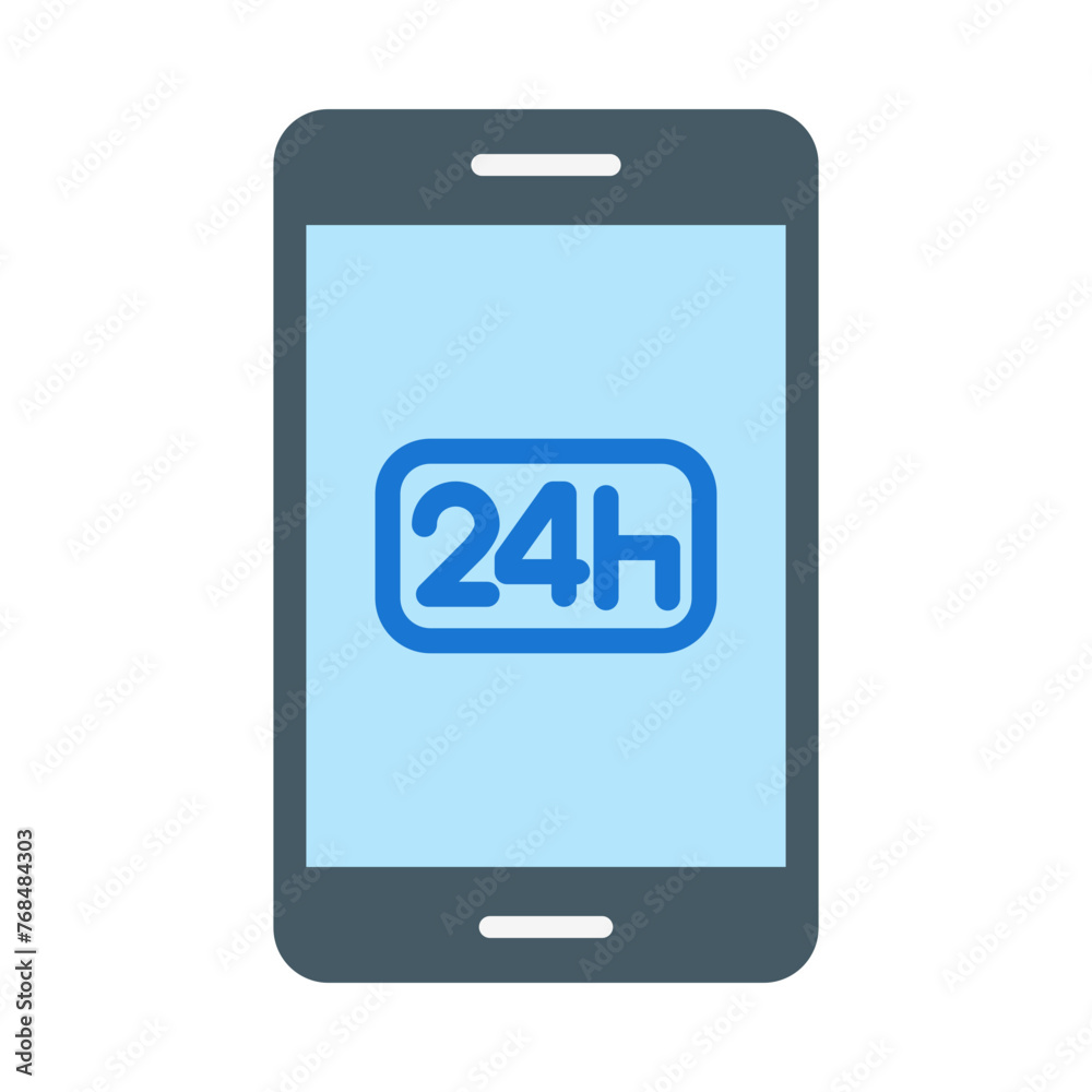 24 Hours Vector Flat Icon Design Vector Flat Icon Design 24 Hours Vector Flat Icon Design Vector Flat Icon Design