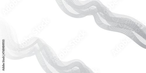 Abstract modern vector wave background. Curved gay or white and black vector illustration. Wavy lines