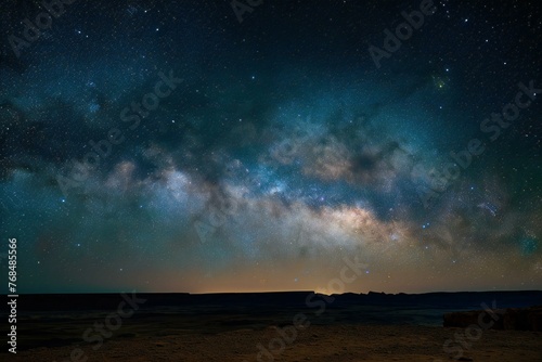 Milky Way over the Negev Desert at night, Israel photo