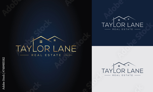 Real estate logo realtor logo property logo design vector template
