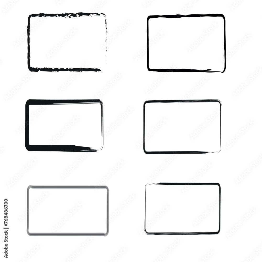 set of frame hand drawn stile. vector illustration set of frame hand drawn stile. vector illustration