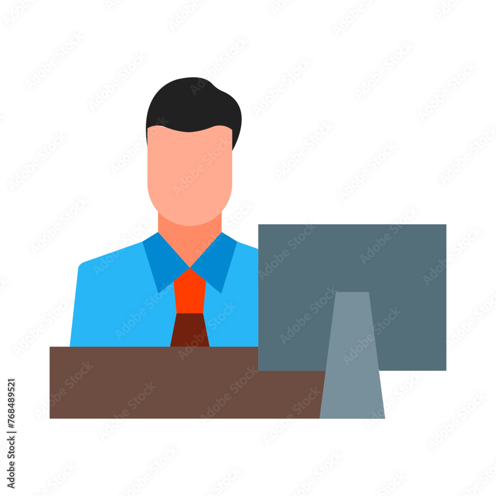 Financial Consultant Vector Flat Icon Design Vector Flat Vector Flat Icon Design