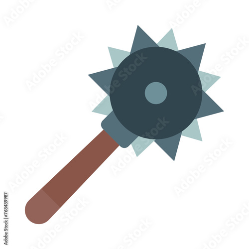 Mace Glyph Vector Flat Icon Design