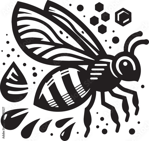 Honey Bee- Bee Silhoutte
