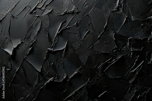 Black cracked paint on a black wall,  Abstract background for design © Nguyen