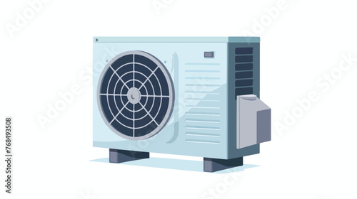 Air condition system outdoor unit.. flat vector isolated