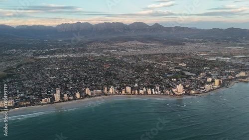 Aerial view of Strand and somerset west, cape town