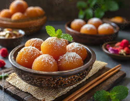 Savor the Sweetness: Close-Up Shot Showcasing Delicious Gulab Jamun
