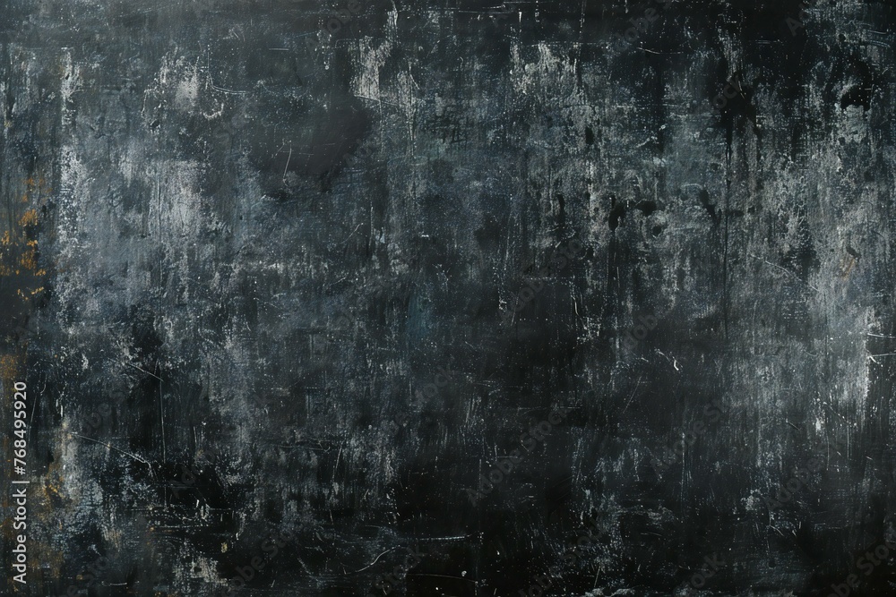 Grunge black background with scratches and cracks,  Old wall texture - obrazy, fototapety, plakaty 