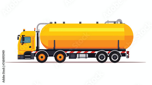 Big Car Vector illustration in flat style Tank trailer