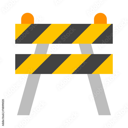 Road Obstruction Vector Flat Icon